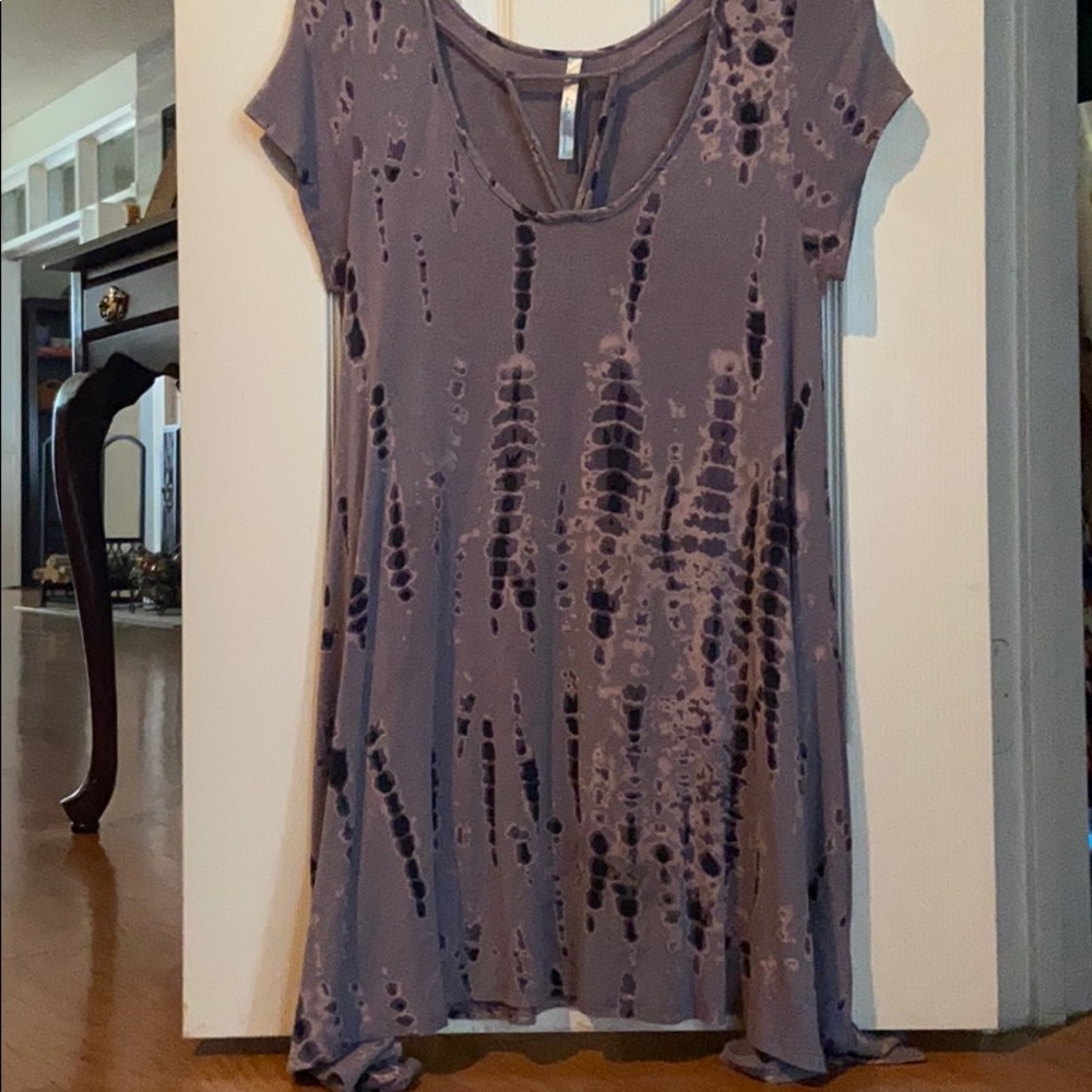 Purple tie dye dress
